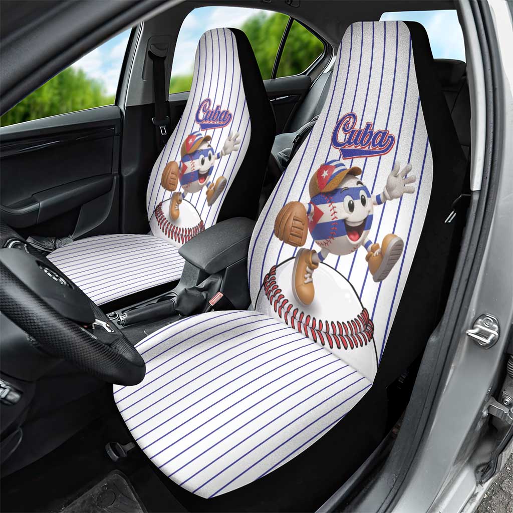 Cuba Baseball Car Seat Cover Cuban Flag Mascot Design
