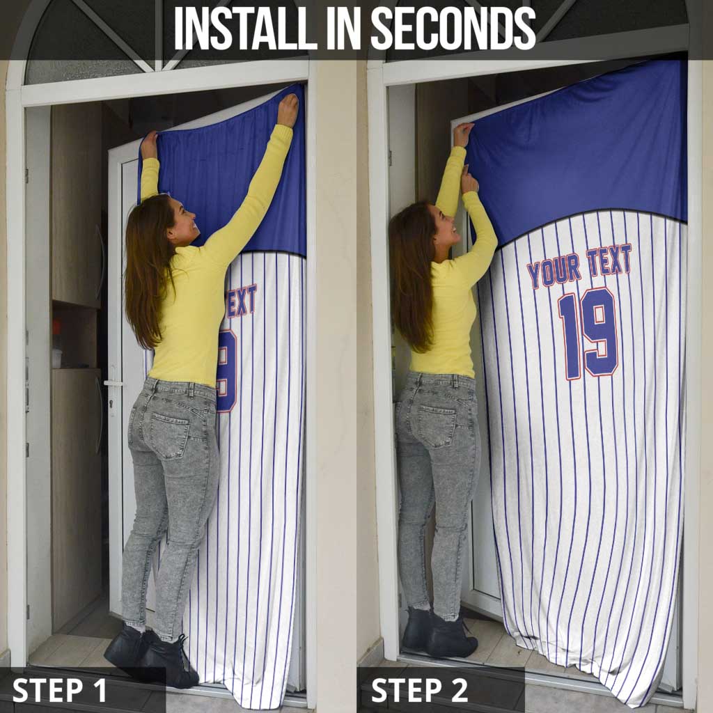 Cuba Baseball Custom Door Cover Cuban Flag Mascot Design