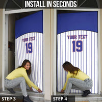 Cuba Baseball Custom Door Cover Cuban Flag Mascot Design