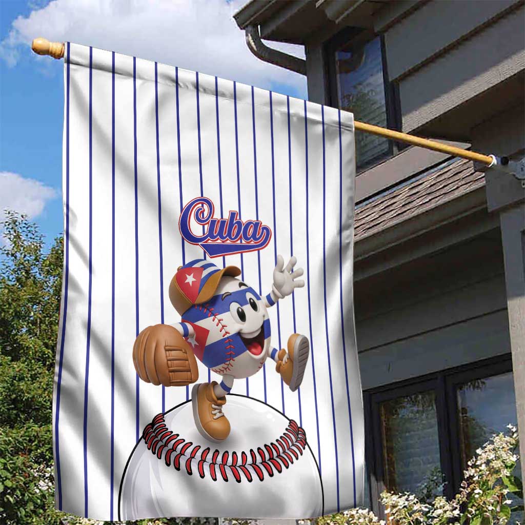 Cuba Baseball Garden Flag Cuban Flag Mascot Design