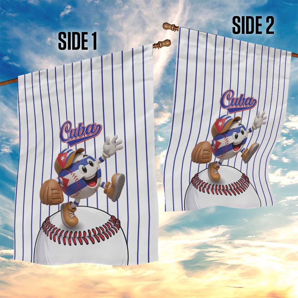 Cuba Baseball Garden Flag Cuban Flag Mascot Design