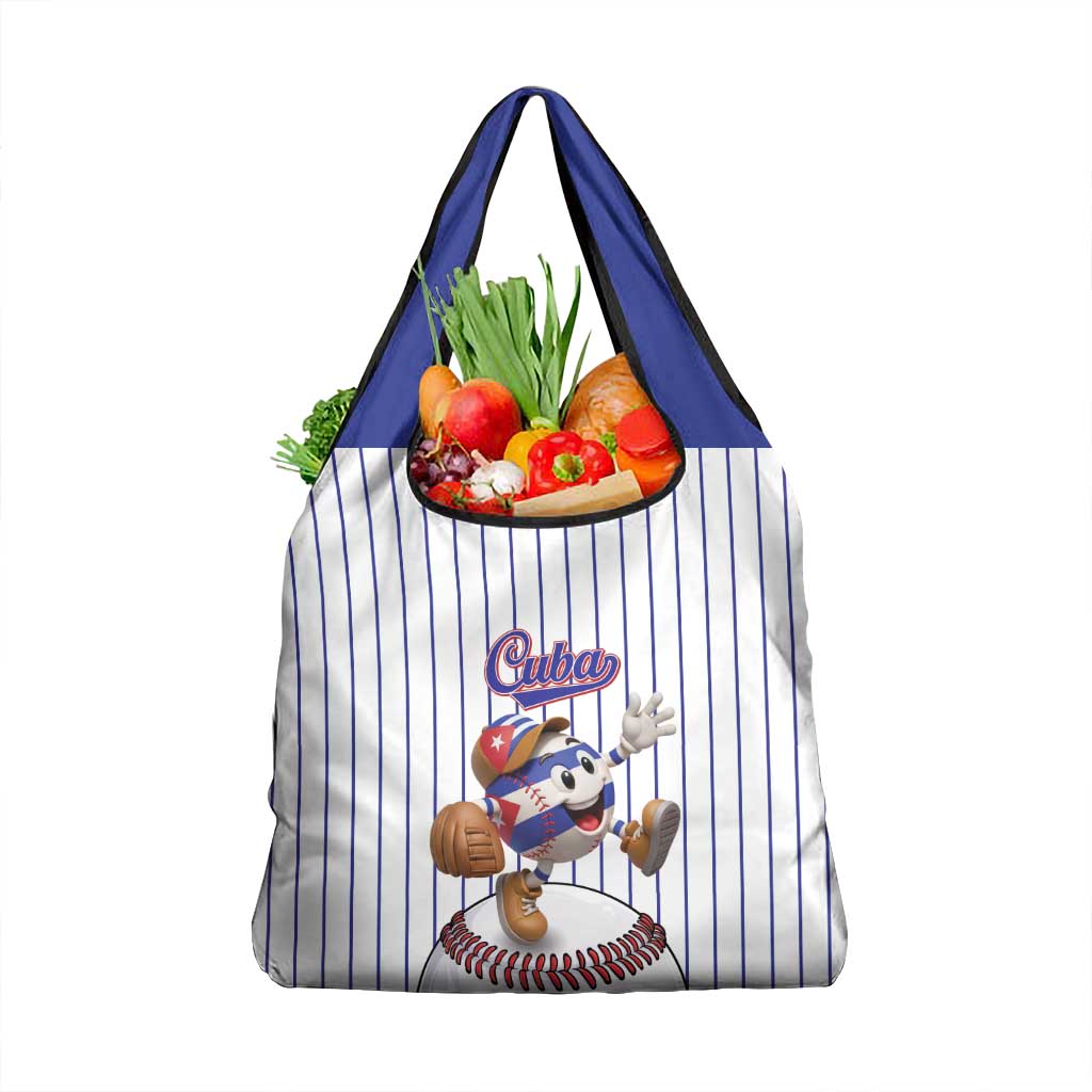 Cuba Baseball Grocery Bag Cuban Flag Mascot Design