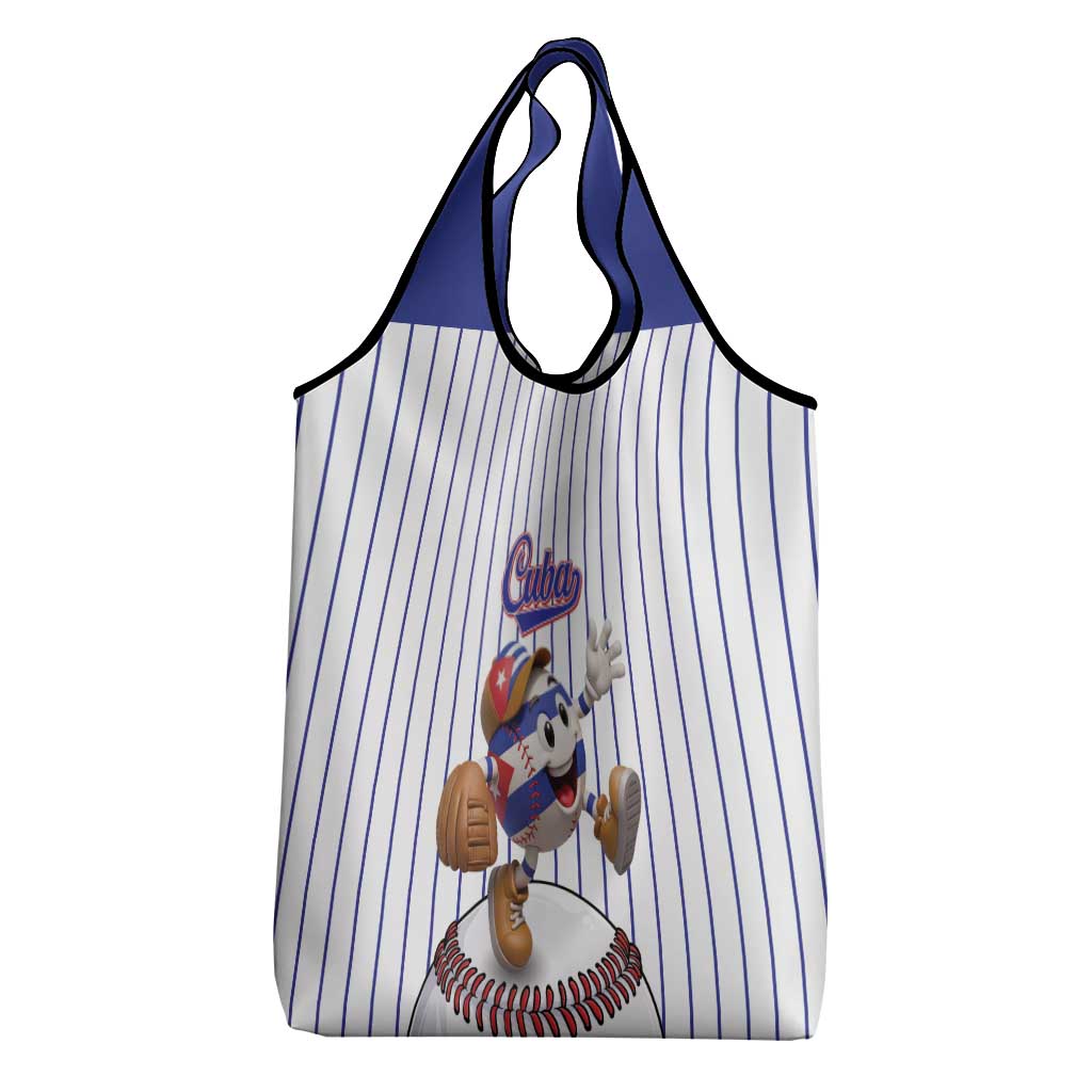 Cuba Baseball Grocery Bag Cuban Flag Mascot Design