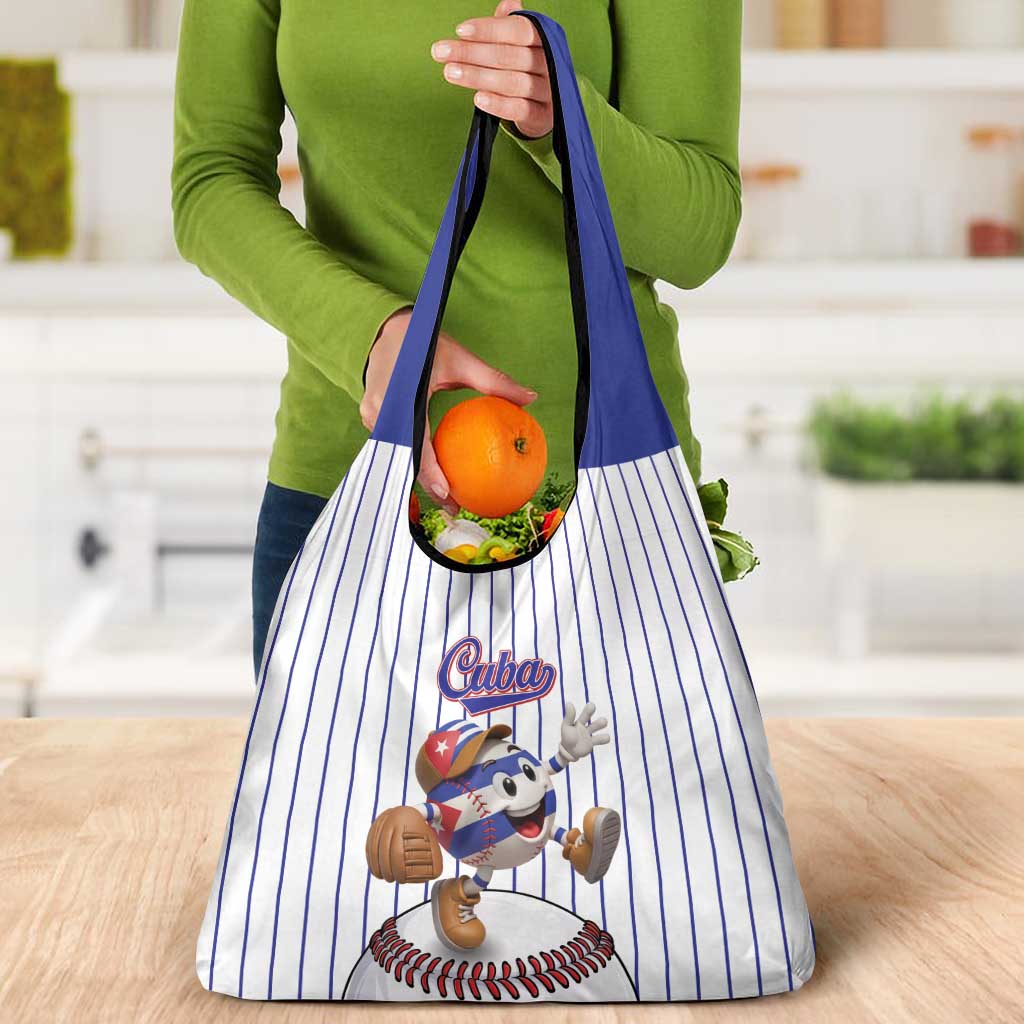 Cuba Baseball Grocery Bag Cuban Flag Mascot Design