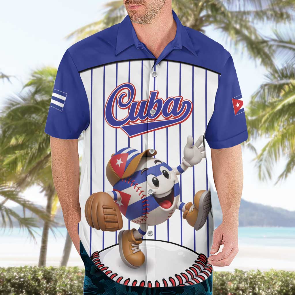 Cuba Baseball Custom Hawaiian Shirt Cuban Flag Mascot Design