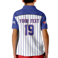 Cuba Baseball Custom Kid Polo Shirt Cuban Flag Mascot Design