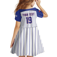 Cuba Baseball Custom Kid Short Sleeve Dress Cuban Flag Mascot Design
