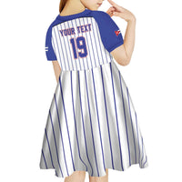 Cuba Baseball Custom Kid Short Sleeve Dress Cuban Flag Mascot Design