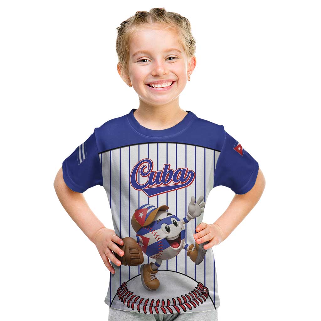 Cuba Baseball Custom Kid T Shirt Cuban Flag Mascot Design