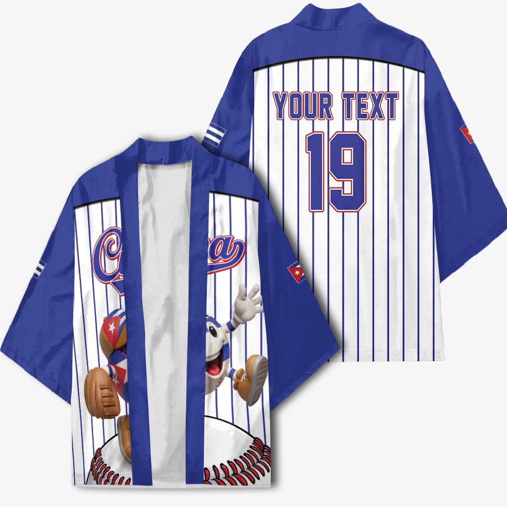 Cuba Baseball Custom Kimono Cuban Flag Mascot Design