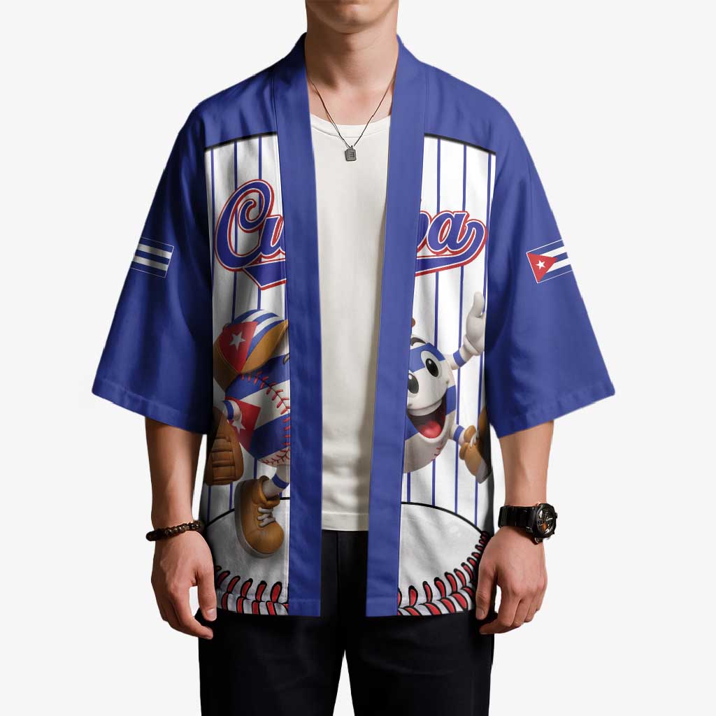 Cuba Baseball Custom Kimono Cuban Flag Mascot Design