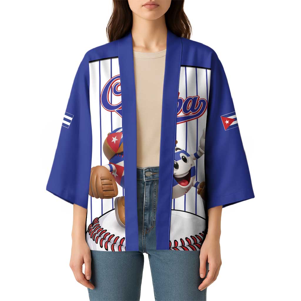 Cuba Baseball Custom Kimono Cuban Flag Mascot Design