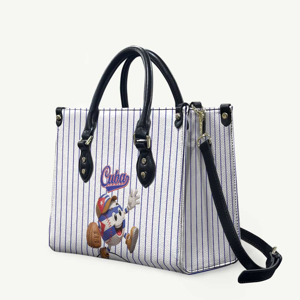 Cuba Baseball Leather Bag Cuban Flag Mascot Design