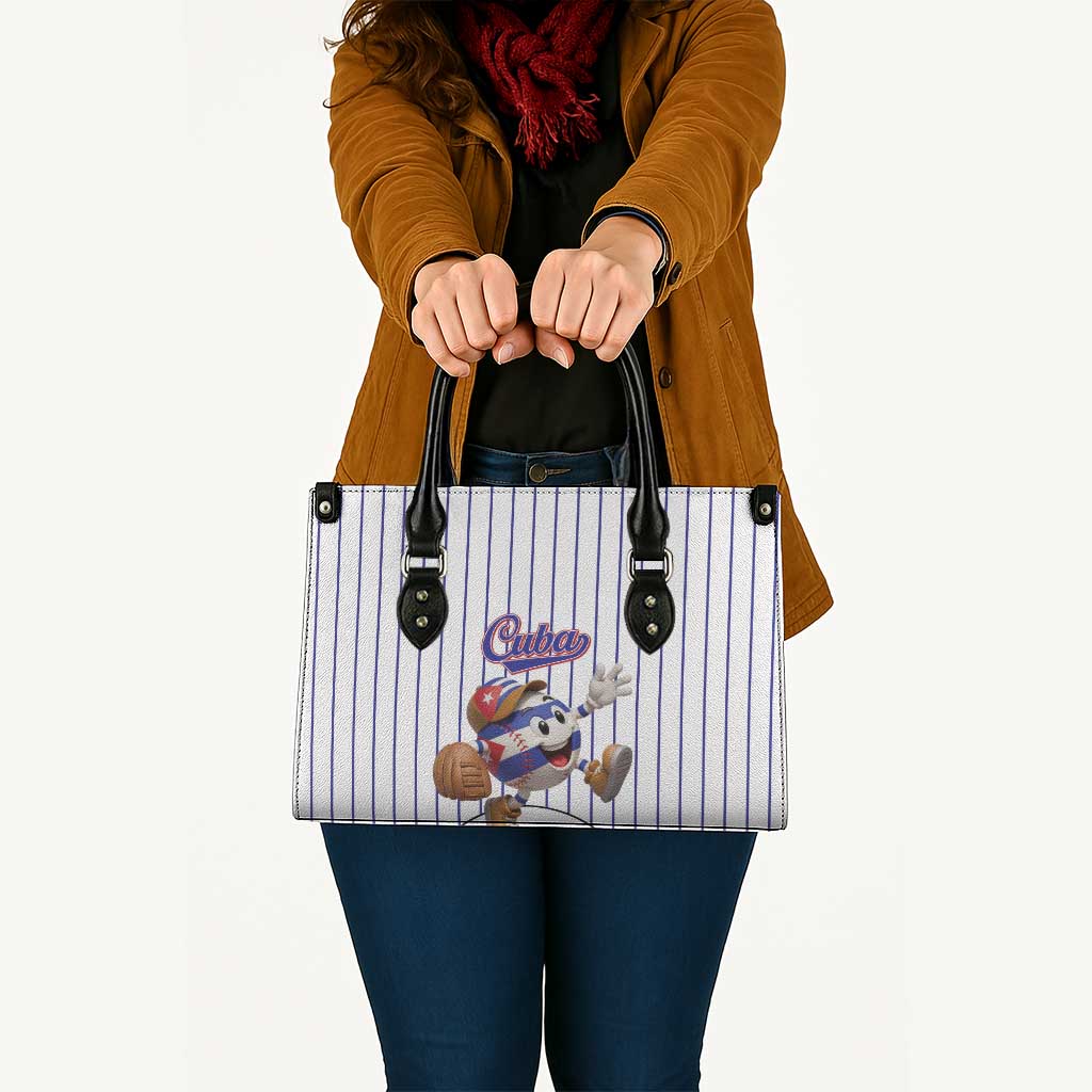 Cuba Baseball Leather Bag Cuban Flag Mascot Design