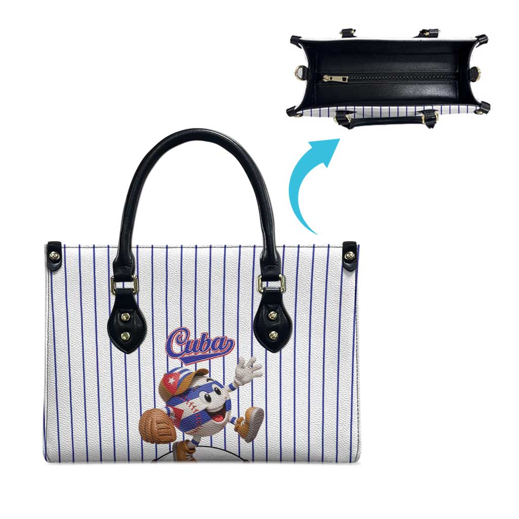 Cuba Baseball Leather Bag Cuban Flag Mascot Design