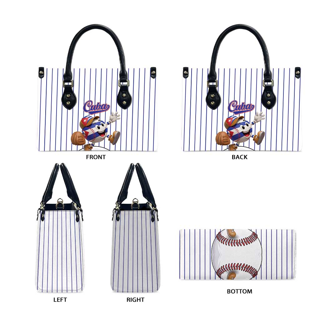 Cuba Baseball Leather Bag Cuban Flag Mascot Design