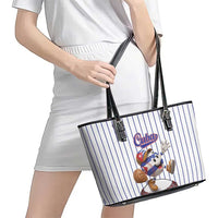 Cuba Baseball Leather Tote Bag Cuban Flag Mascot Design