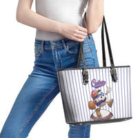 Cuba Baseball Leather Tote Bag Cuban Flag Mascot Design