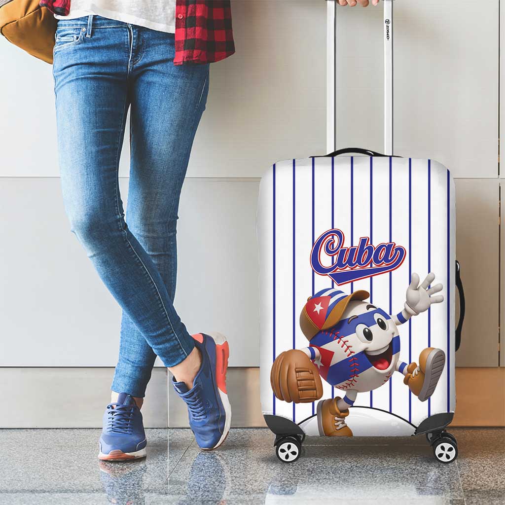 Cuba Baseball Luggage Cover Cuban Flag Mascot Design