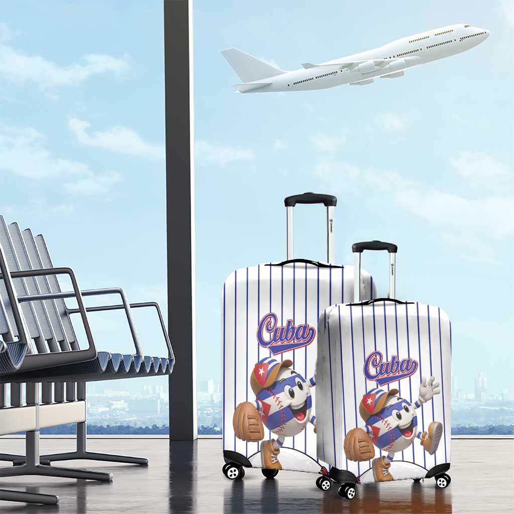 Cuba Baseball Luggage Cover Cuban Flag Mascot Design