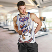 Cuba Baseball Custom Men Tank Top Cuban Flag Mascot Design