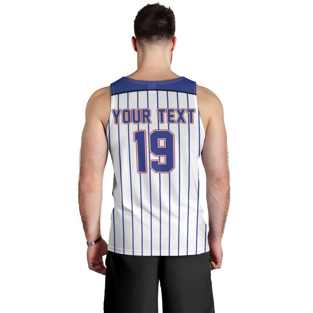 Cuba Baseball Custom Men Tank Top Cuban Flag Mascot Design