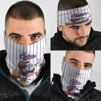 Cuba Baseball Neck Gaiter Cuban Flag Mascot Design