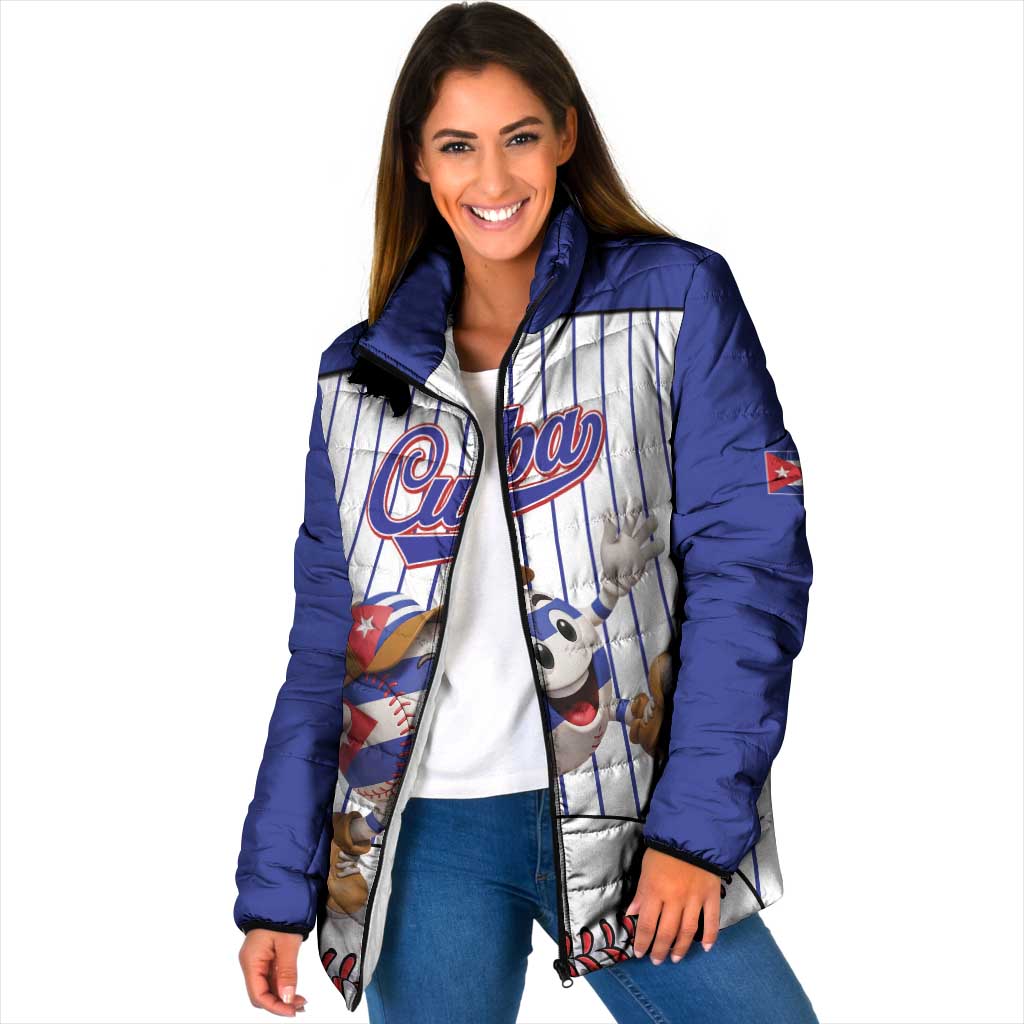 Cuba Baseball Custom Padded Jacket Cuban Flag Mascot Design