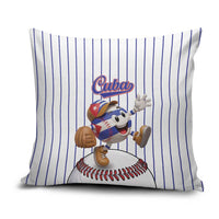 Cuba Baseball Pillow Cover Cuban Flag Mascot Design