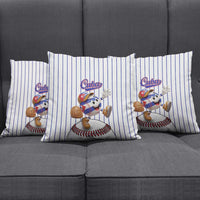 Cuba Baseball Pillow Cover Cuban Flag Mascot Design