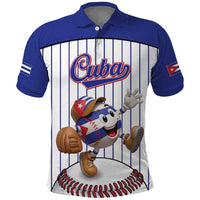 Cuba Baseball Custom Polo Shirt Cuban Flag Mascot Design