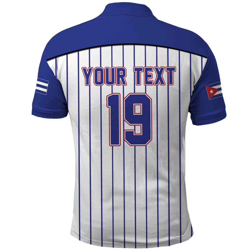Cuba Baseball Custom Polo Shirt Cuban Flag Mascot Design