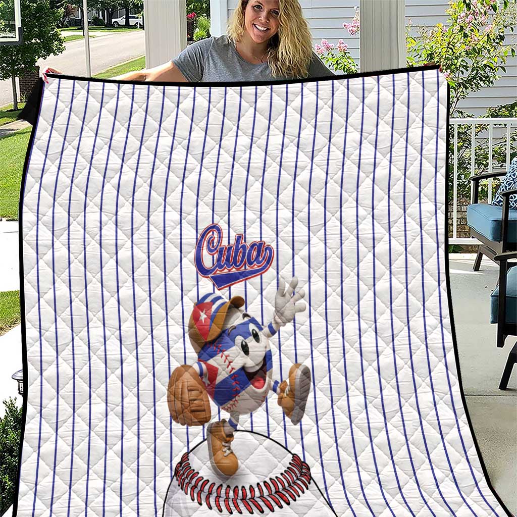 Cuba Baseball Quilt Cuban Flag Mascot Design