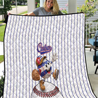 Cuba Baseball Quilt Cuban Flag Mascot Design