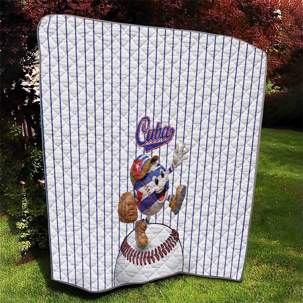 Cuba Baseball Quilt Cuban Flag Mascot Design
