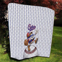 Cuba Baseball Quilt Cuban Flag Mascot Design