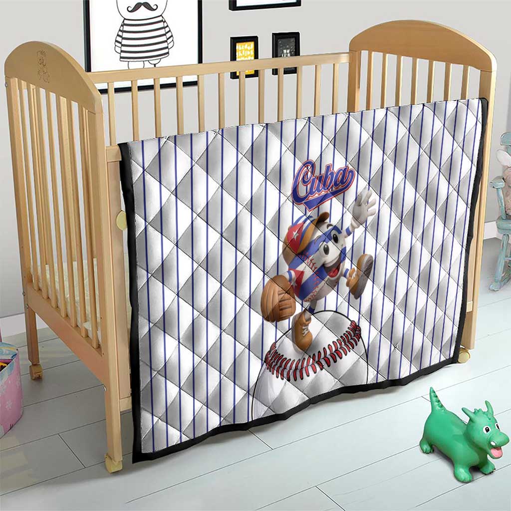 Cuba Baseball Quilt Cuban Flag Mascot Design