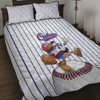 Cuba Baseball Quilt Bed Set Cuban Flag Mascot Design