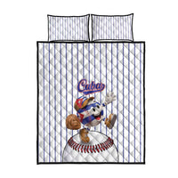 Cuba Baseball Quilt Bed Set Cuban Flag Mascot Design