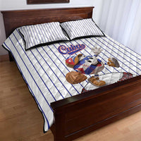 Cuba Baseball Quilt Bed Set Cuban Flag Mascot Design