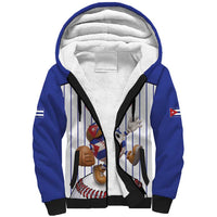 Cuba Baseball Custom Sherpa Hoodie Cuban Flag Mascot Design