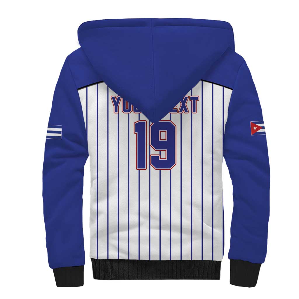 Cuba Baseball Custom Sherpa Hoodie Cuban Flag Mascot Design