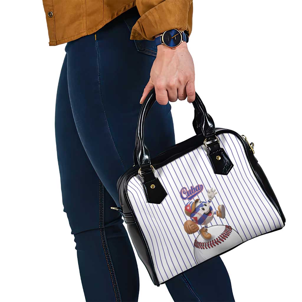 Cuba Baseball Shoulder Handbag Cuban Flag Mascot Design