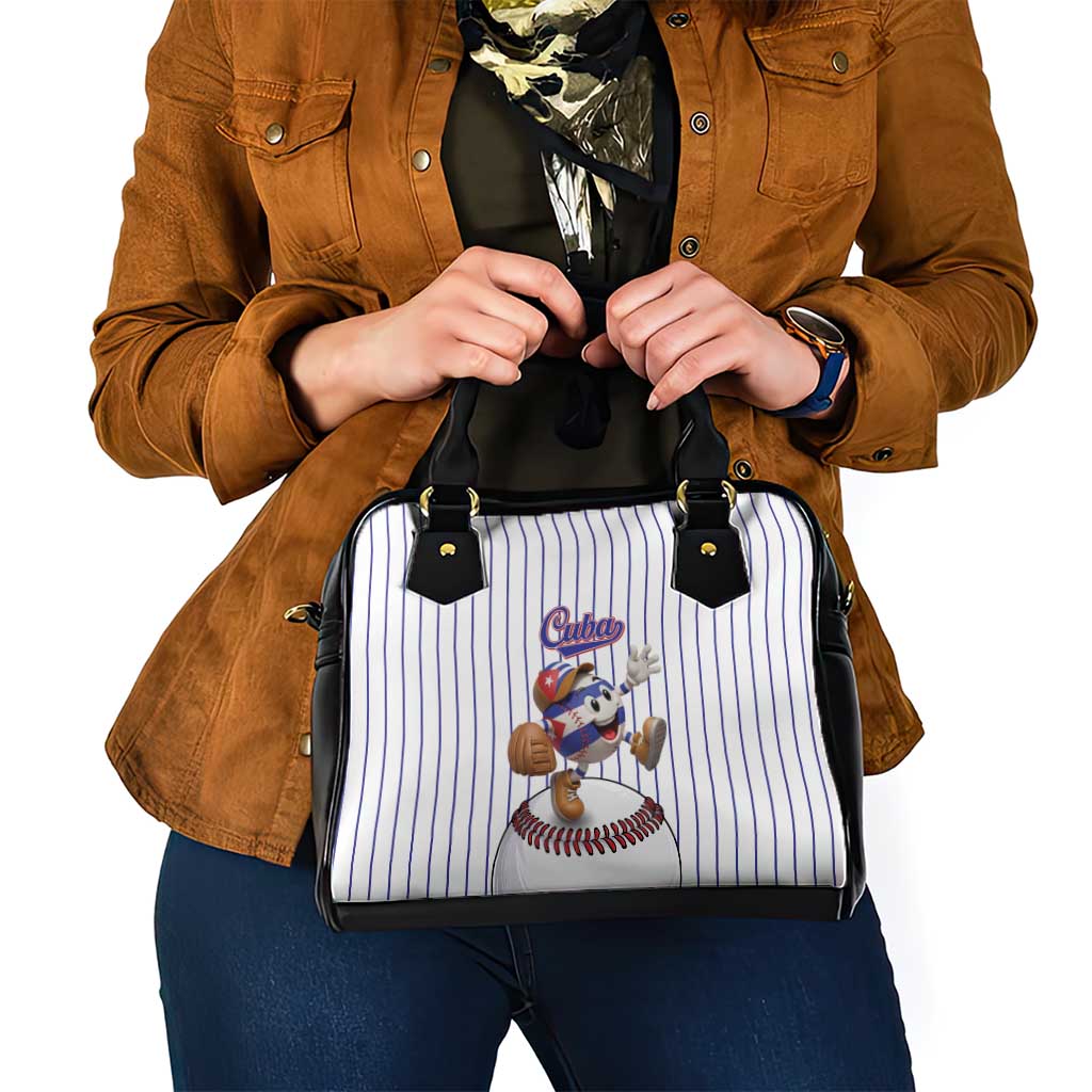 Cuba Baseball Shoulder Handbag Cuban Flag Mascot Design