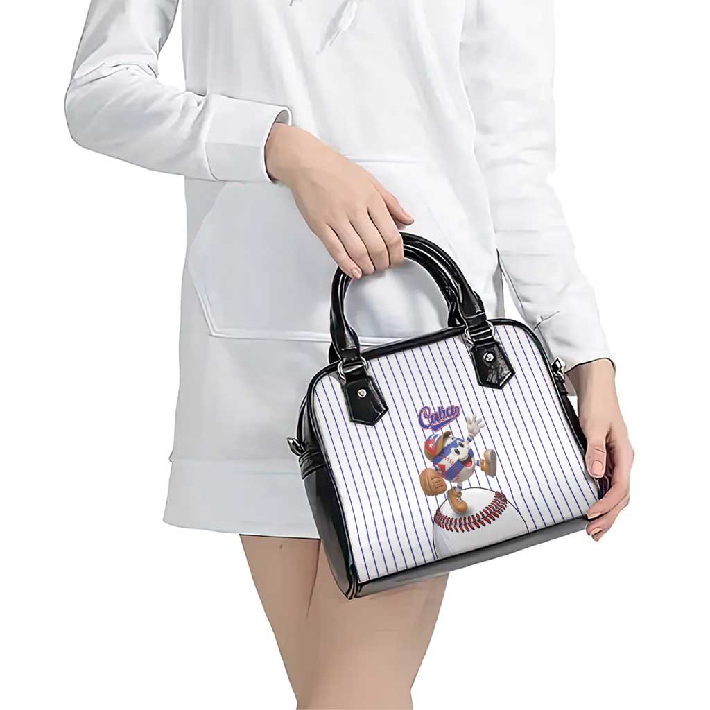 Cuba Baseball Shoulder Handbag Cuban Flag Mascot Design