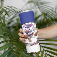 Cuba Baseball Custom Skinny Tumbler Cuban Flag Mascot Design