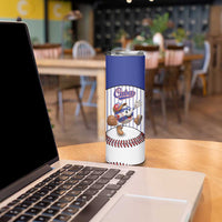 Cuba Baseball Custom Skinny Tumbler Cuban Flag Mascot Design