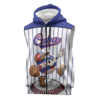 Cuba Baseball Custom Sleeveless Zip Hoodie Cuban Flag Mascot Design