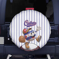 Cuba Baseball Spare Tire Cover Cuban Flag Mascot Design