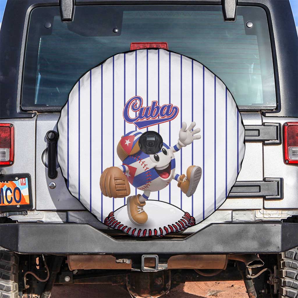 Cuba Baseball Spare Tire Cover Cuban Flag Mascot Design